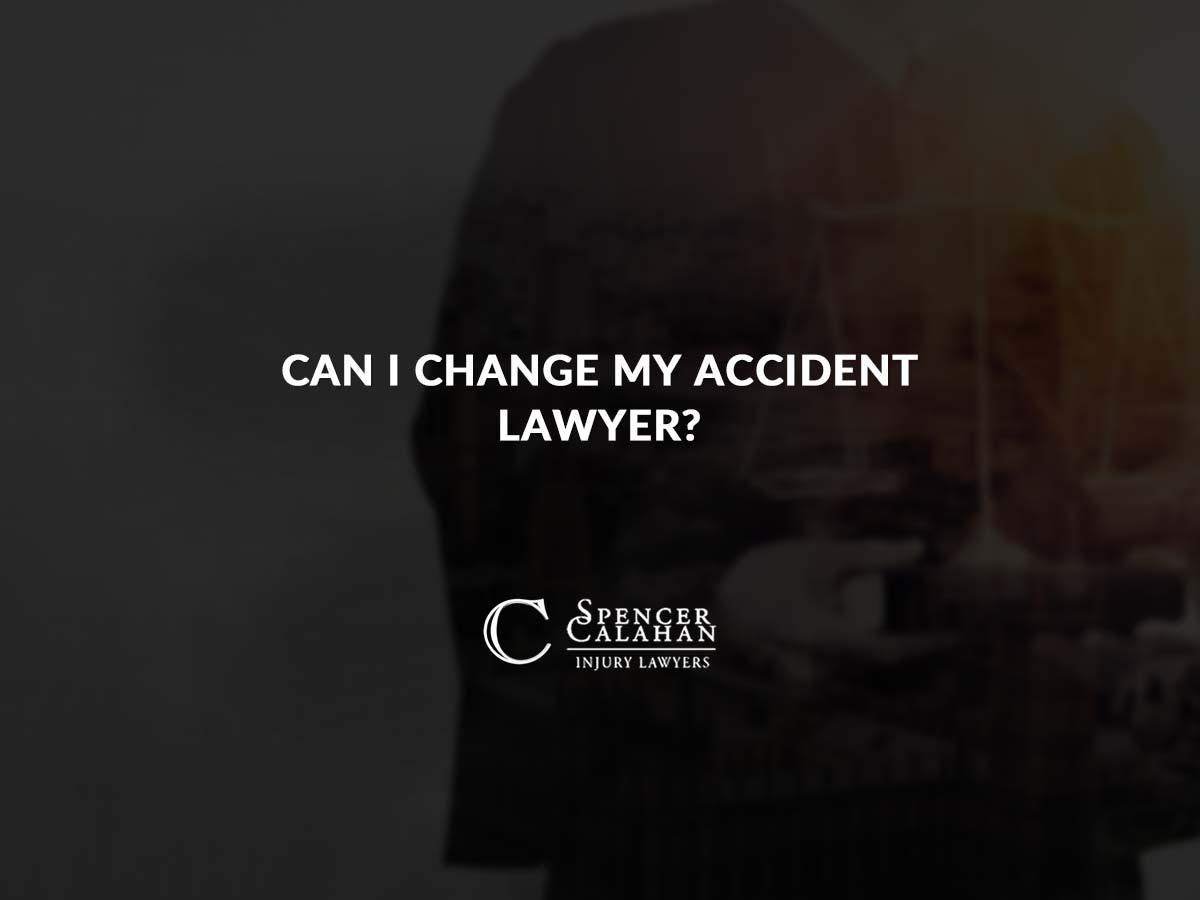 Person holding scales of justice. Text overlay: Can I Change My Accident Lawyer